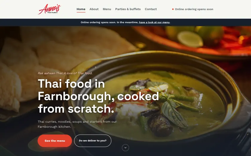 Home page of Anna&rsquo;s Thai Fusion