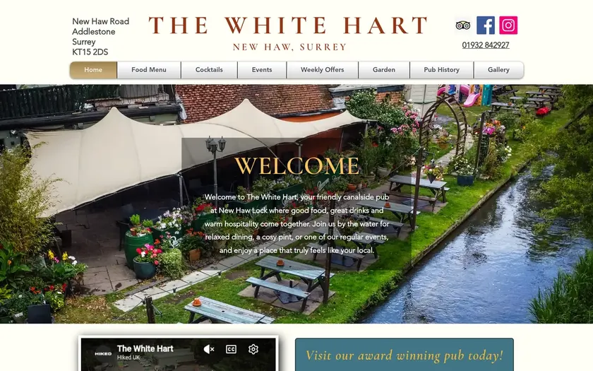 Home page of The White Hart